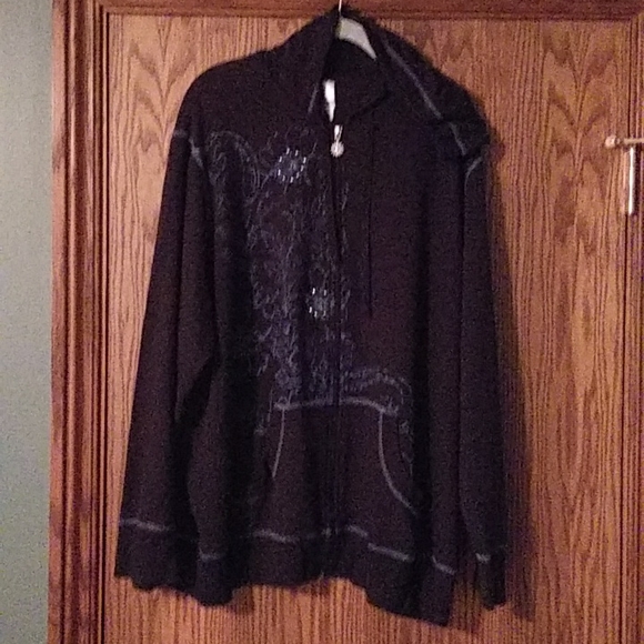 90'S Russell Full-Zip Sweatshirt Hoodie, Made in USA, Men's Size M (Equivalent), Vintage cotton Navy blue Vintage Second Hand